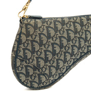 Picture of Christian Dior Mini Bag Saddle Pochette in Denim, Dior Oblique Embroidery