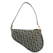 Picture of Christian Dior Mini Bag Saddle Pochette in Denim, Dior Oblique Embroidery
