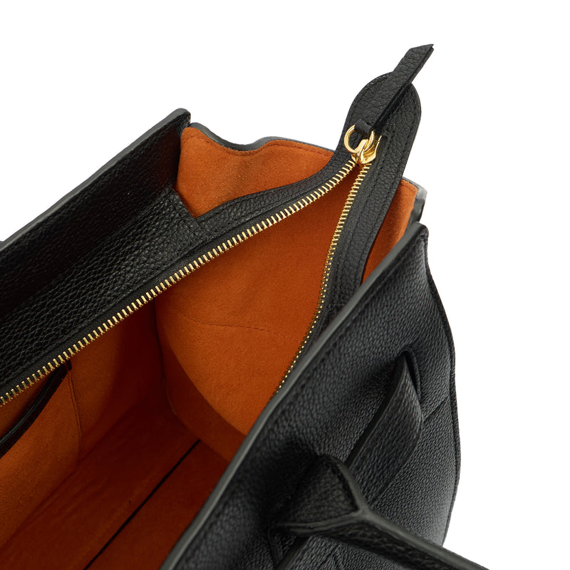 Picture of Mulberry Tote Zipped Bayswater in Black, Calfskin Leather