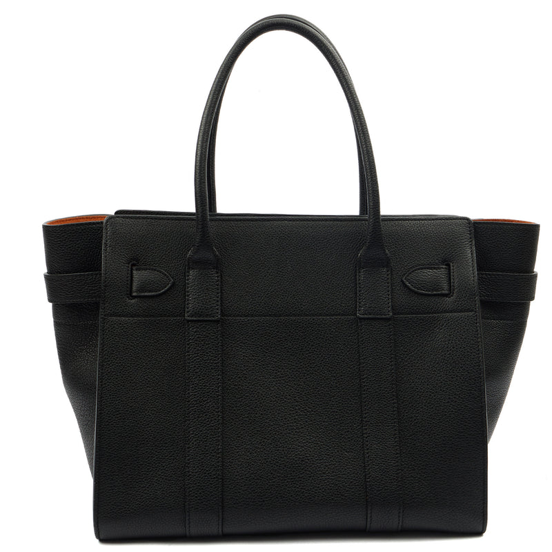 Picture of Mulberry Tote Zipped Bayswater in Black, Calfskin Leather