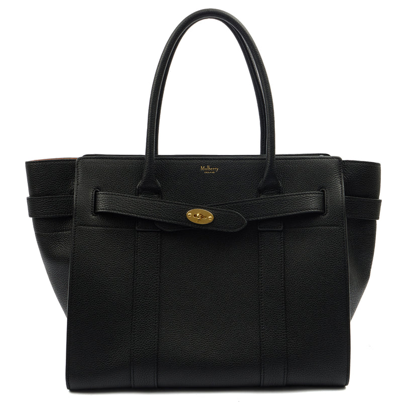Picture of Mulberry Tote Zipped Bayswater in Black, Calfskin Leather