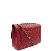 Picture of Chanel Shoulder Bag Classic Single Flap - Jumbo in Red, Caviar Leather