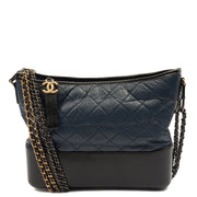 Picture of Chanel Cross Body Gabrielle Hobo - Small in Blue, Crinkled Calfskin Leather