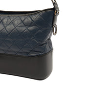 Picture of Chanel Cross Body Gabrielle Hobo - Small in Blue, Crinkled Calfskin Leather