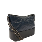 Picture of Chanel Cross Body Gabrielle Hobo - Small in Blue, Crinkled Calfskin Leather