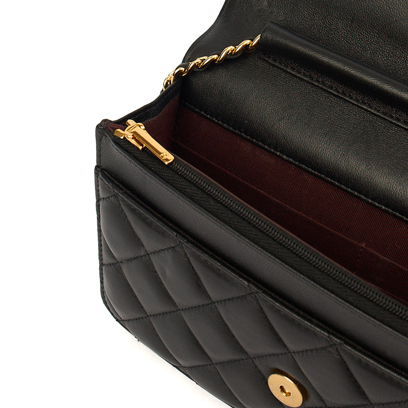 Picture of Chanel Cross Body Wallet on Chain in Black, Lambskin Leather