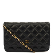Picture of Chanel Cross Body Wallet on Chain in Black, Lambskin Leather