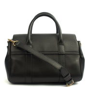 Picture of Mulberry Tote Bayswater with Strap- Small in Black, Calfskin Leather