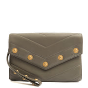 Picture of Chanel Clutch Pouch Wristlet in Grey, Lambskin Leather