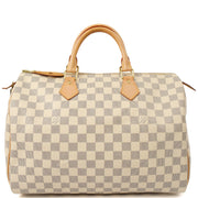Picture of Louis Vuitton Top Handle Speedy 35 in Damier Azur, Canvas
