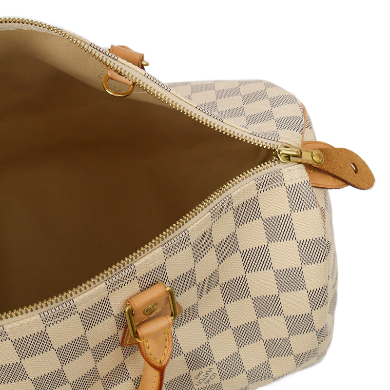 Picture of Louis Vuitton Top Handle Speedy 35 in Damier Azur, Canvas