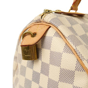 Picture of Louis Vuitton Top Handle Speedy 35 in Damier Azur, Canvas