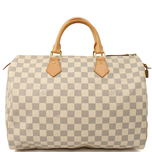 Picture of Louis Vuitton Top Handle Speedy 35 in Damier Azur, Canvas