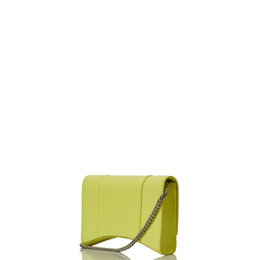 Picture of Balenciaga Mini Bag Hourglass Wallet on Chain in Green, Leather