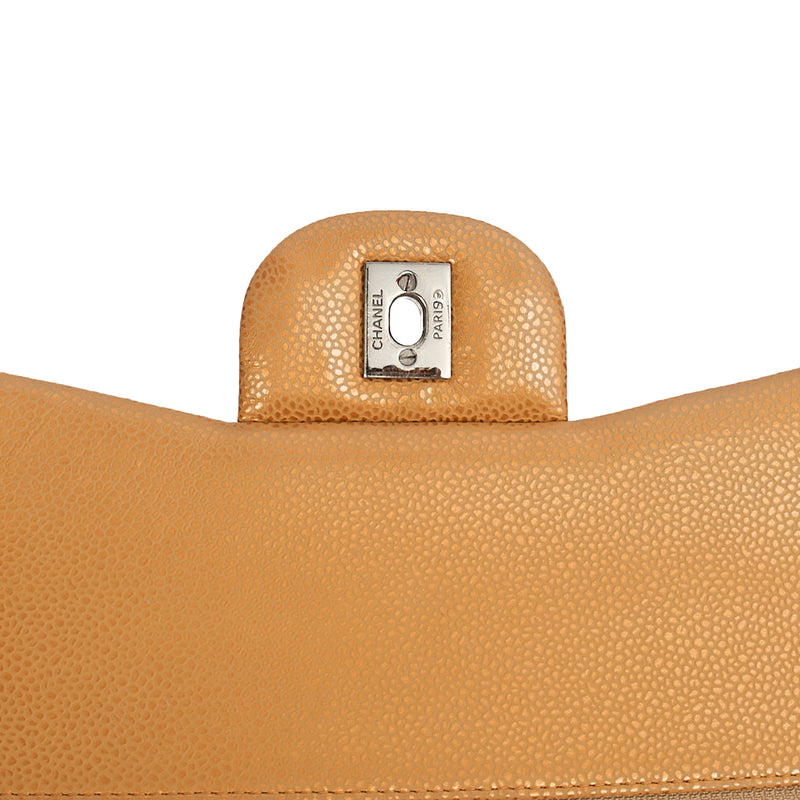 Picture of Chanel Cross Body Classic Double Flap - Large in Metallic, Caviar Leather
