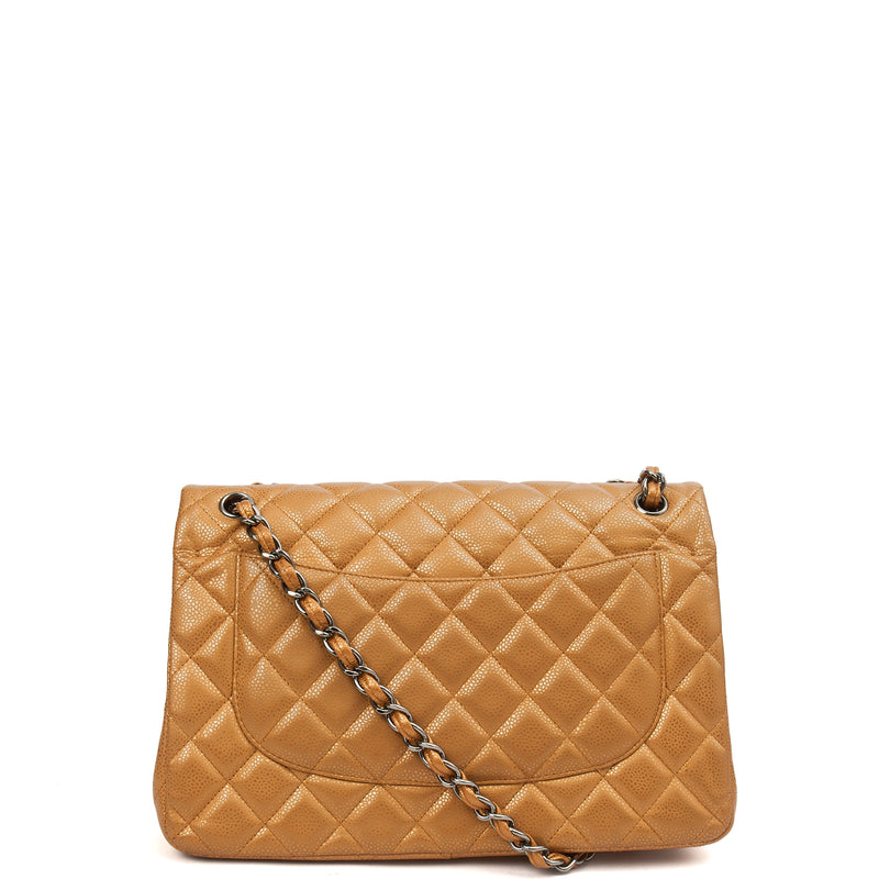 Picture of Chanel Cross Body Classic Double Flap - Large in Metallic, Caviar Leather