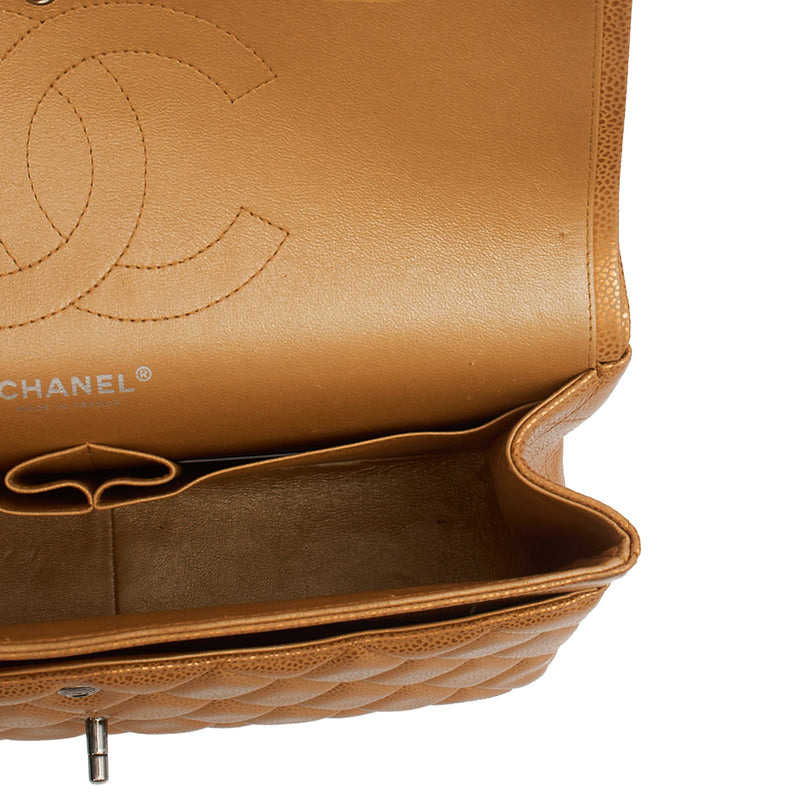 Picture of Chanel Cross Body Classic Double Flap - Large in Metallic, Caviar Leather
