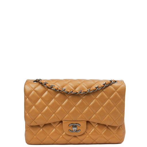 Picture of Chanel Cross Body Classic Double Flap - Large in Metallic, Caviar Leather