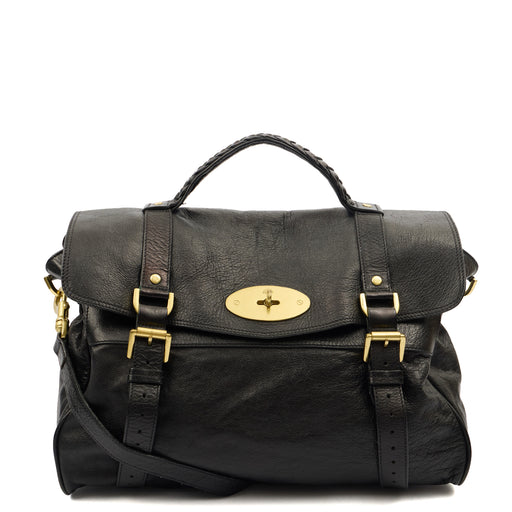 Picture of Mulberry Satchel Oversized Alexa in Black, Leather