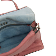 Picture of Prada Cross Body Buckle Tote  in Pink, Calfskin