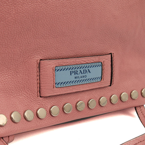 Picture of Prada Cross Body Buckle Tote  in Pink, Calfskin