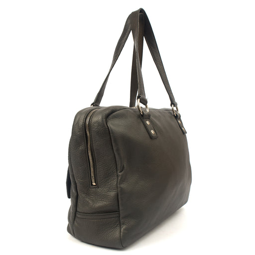 Picture of Saint Laurent Tote Tote in Dark Green, Calfskin Leather