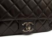 Picture of Chanel Shoulder Bag Flap Bag in Black, Glazed Calfskin