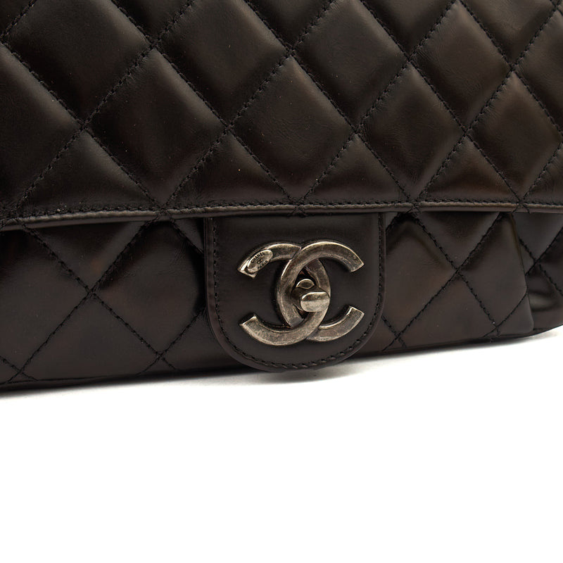 Picture of Chanel Shoulder Bag Flap Bag in Black, Glazed Calfskin