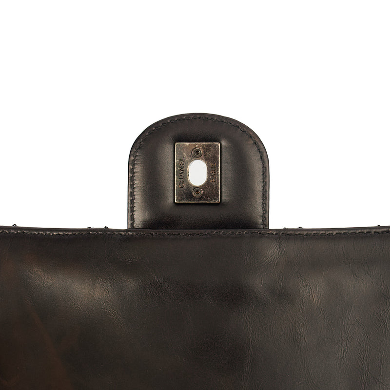Picture of Chanel Shoulder Bag Flap Bag in Black, Glazed Calfskin
