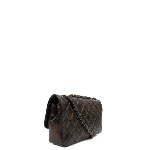 Picture of Chanel Shoulder Bag Flap Bag in Black, Glazed Calfskin