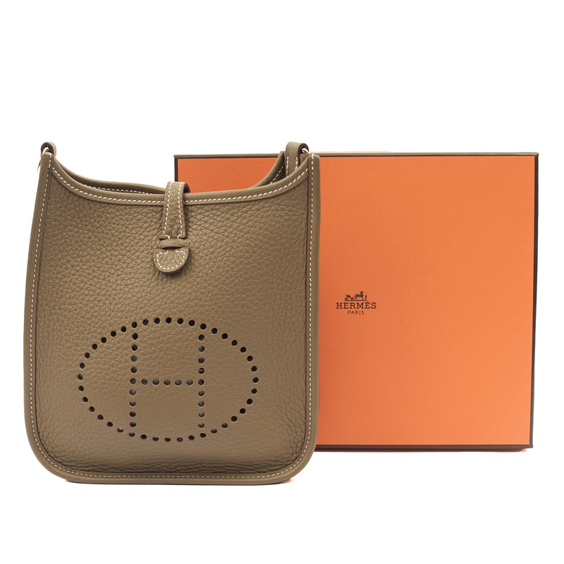 Picture of Hermes Cross Body Evelyne 16 in Etoupe, Clemence Leather