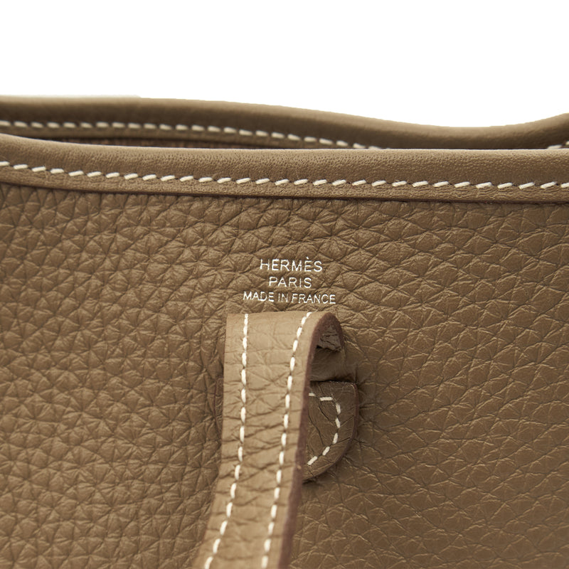 Picture of Hermes Cross Body Evelyne 16 in Etoupe, Clemence Leather