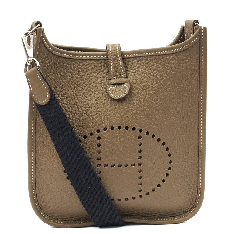Picture of Hermes Cross Body Evelyne 16 in Etoupe, Clemence Leather