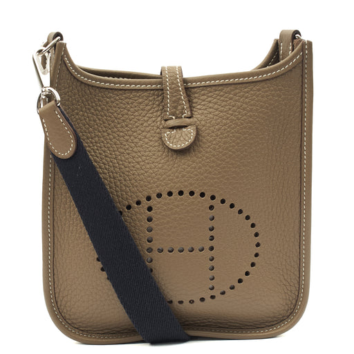 Picture of Hermes Cross Body Evelyne 16 in Etoupe, Clemence Leather