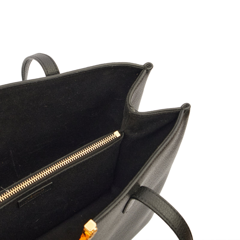 Picture of Versace Tote Virtus in Black, Leather
