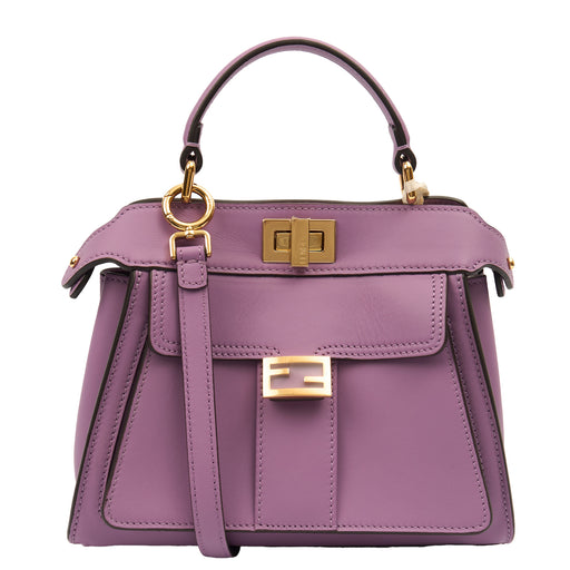 Picture of Fendi Cross Body Peekaboo Iseeu - Small in Purple, Leather