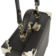 Picture of Aspinal of London Cross Body Trunk in Black, Leather