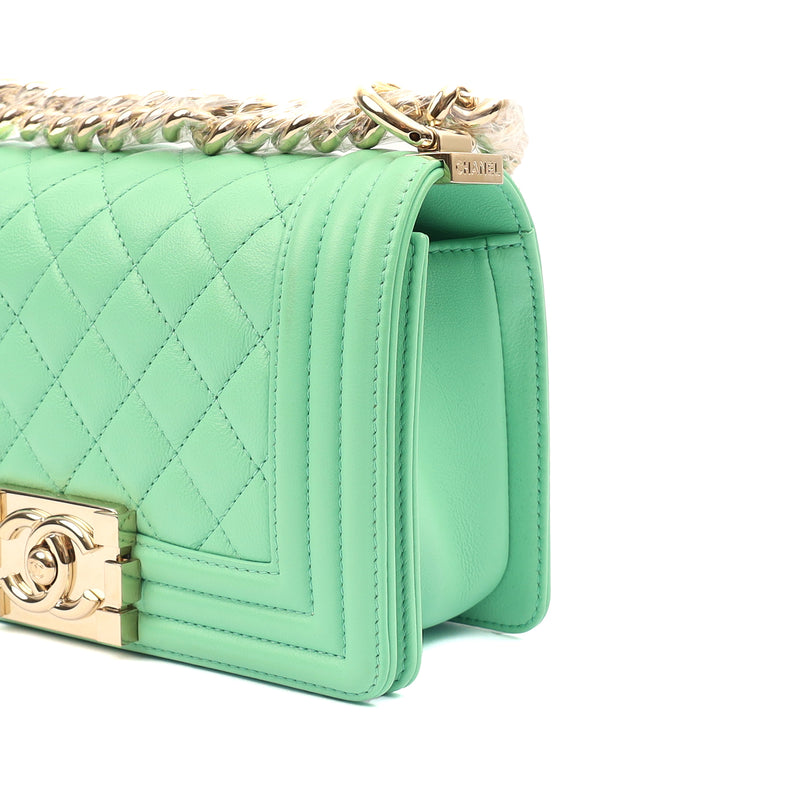 Picture of Chanel Shoulder Bag Boy - Small in Green, Calfskin Leather