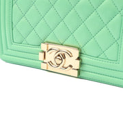 Picture of Chanel Shoulder Bag Boy - Small in Green, Calfskin Leather