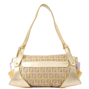 Picture of Fendi Shoulder Bag Zucchino Compilation Bag in Metallic, Fabric