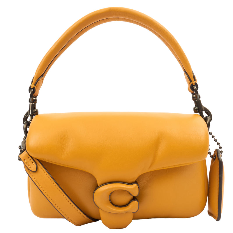 Picture of Coach Cross Body Pillow Tabby in Yellow, Leather
