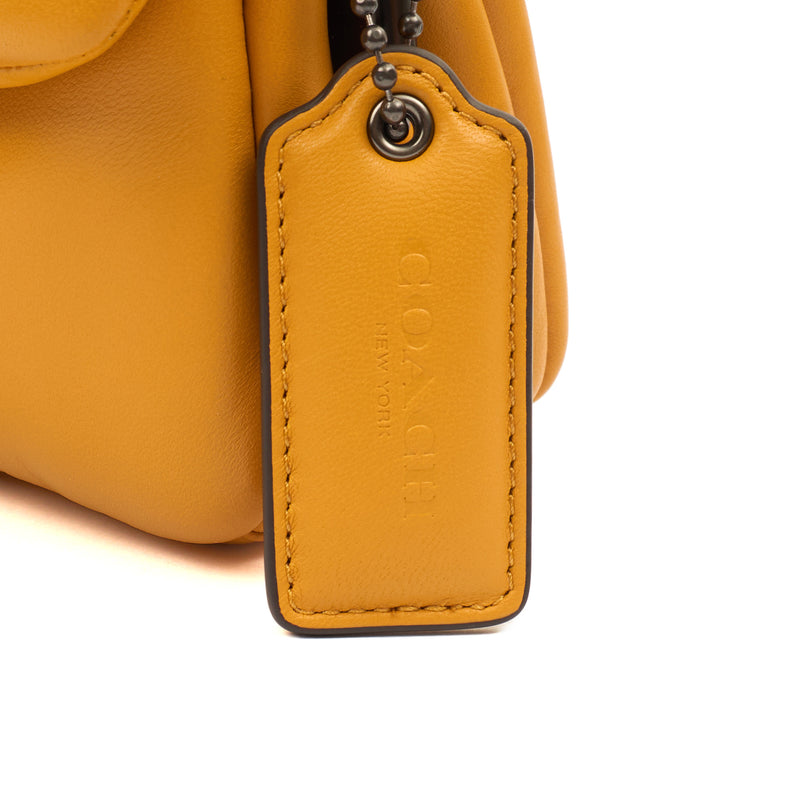 Picture of Coach Cross Body Pillow Tabby in Yellow, Leather