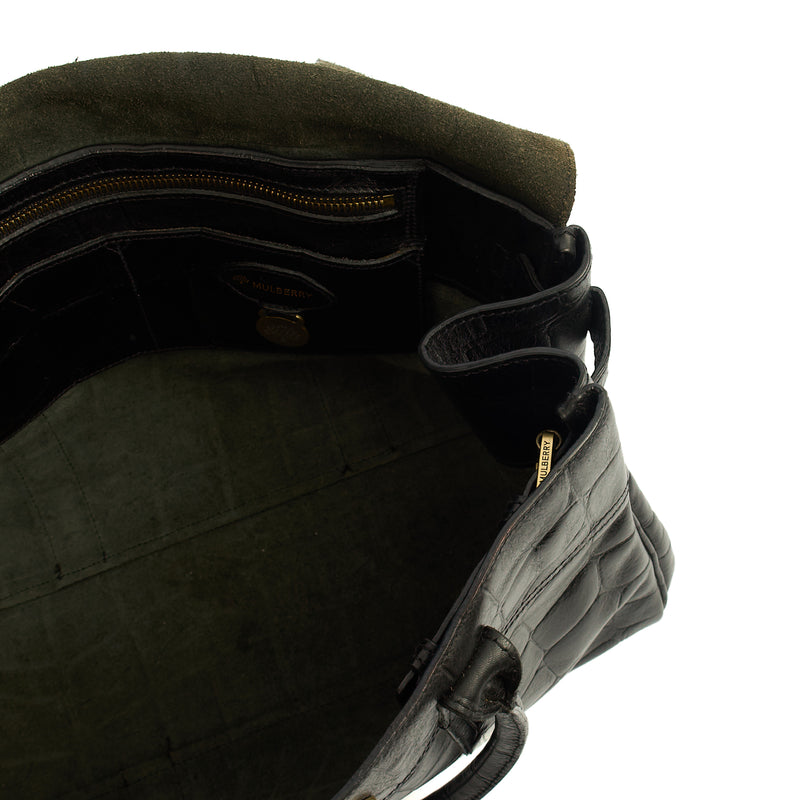 Picture of Mulberry Tote Bayswater Heritage in Black, Exotic Effect Leather