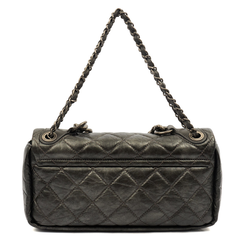 Picture of Chanel Shoulder Bag Chain Flap Bag in Metallic, Crinkled Calfskin Leather