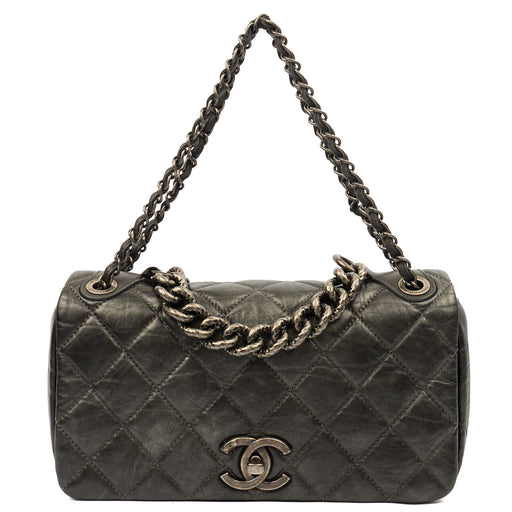 Picture of Chanel Shoulder Bag Chain Flap Bag in Metallic, Crinkled Calfskin Leather