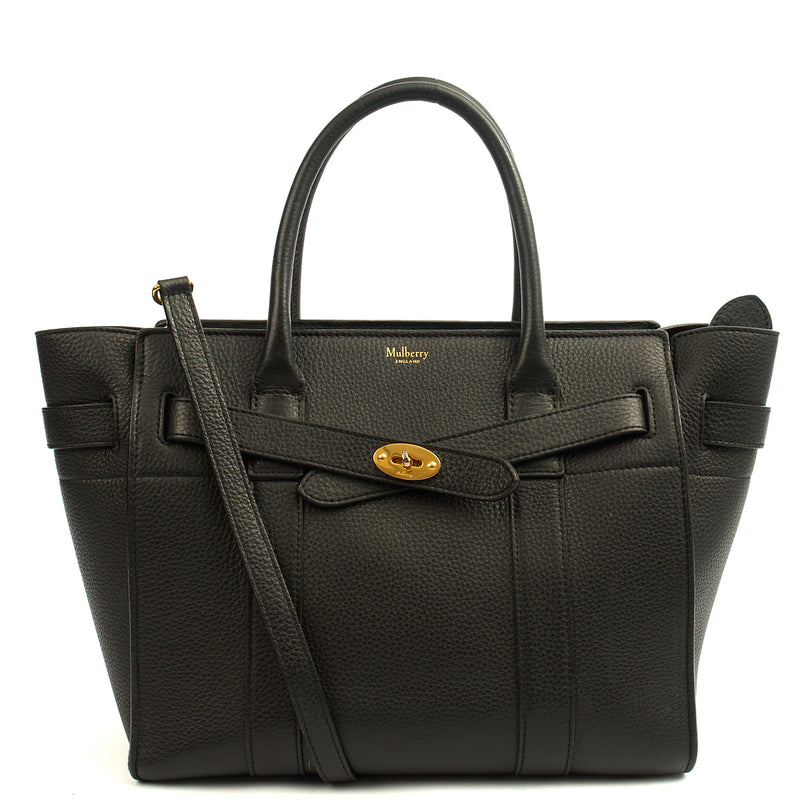 Picture of Mulberry Tote Zipped Bayswater - Small in Black, Calfskin Leather
