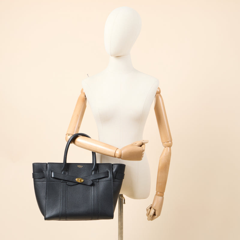 Picture of Mulberry Tote Zipped Bayswater - Small in Black, Calfskin Leather