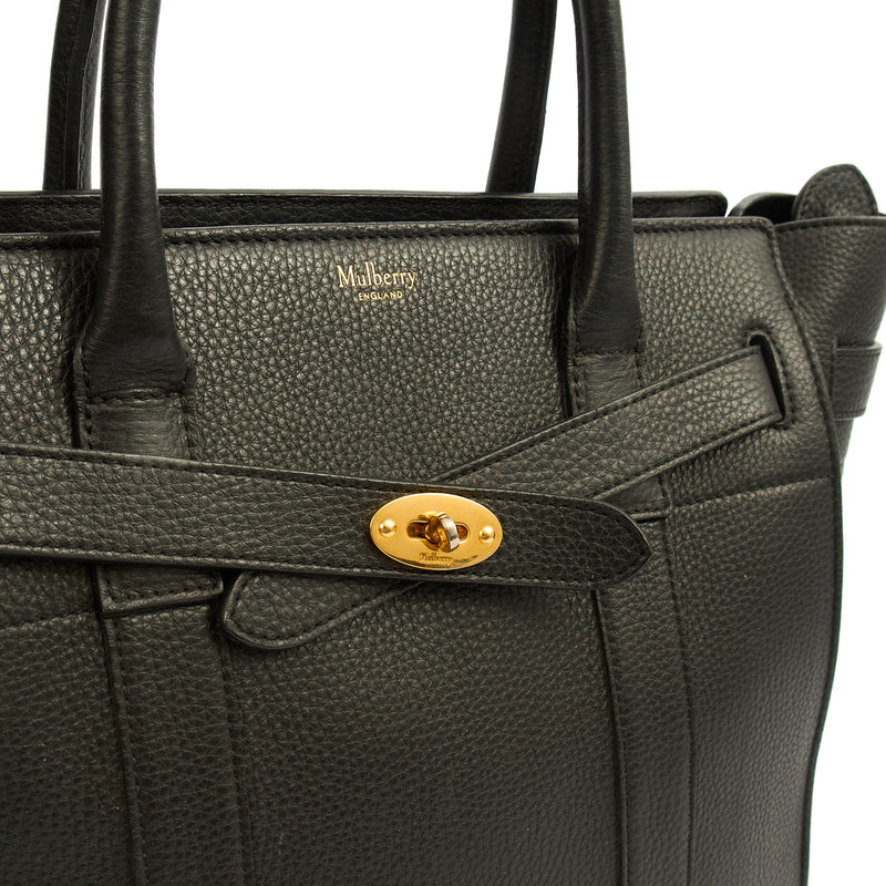 Picture of Mulberry Tote Zipped Bayswater - Small in Black, Calfskin Leather
