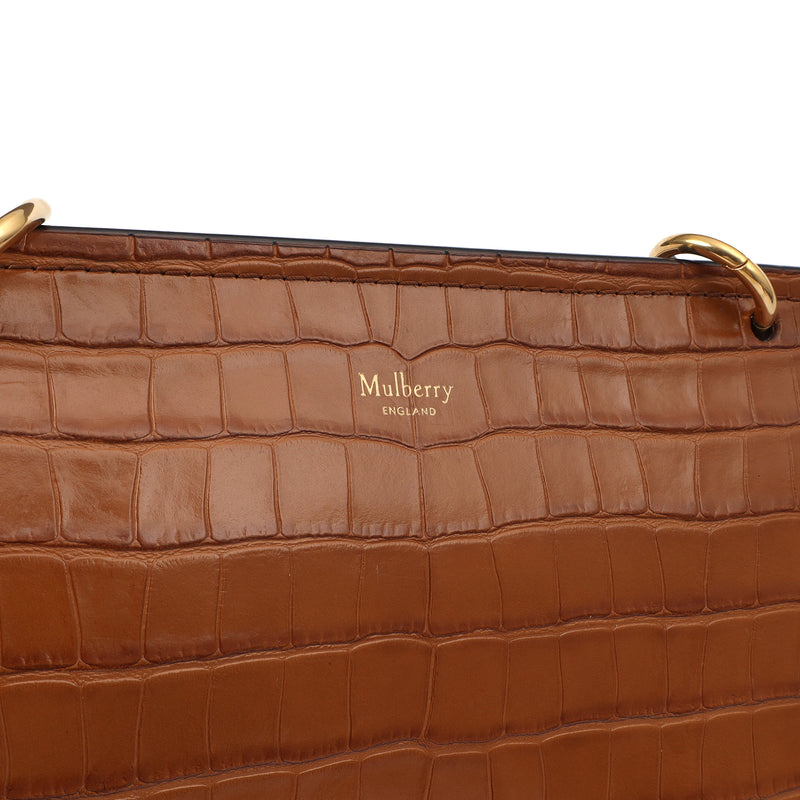 Picture of Mulberry Satchel Amberley in Oak, Exotic Effect Leather
