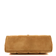 Picture of Saint Laurent Cross Body Puffer - Small in Brown, Suede